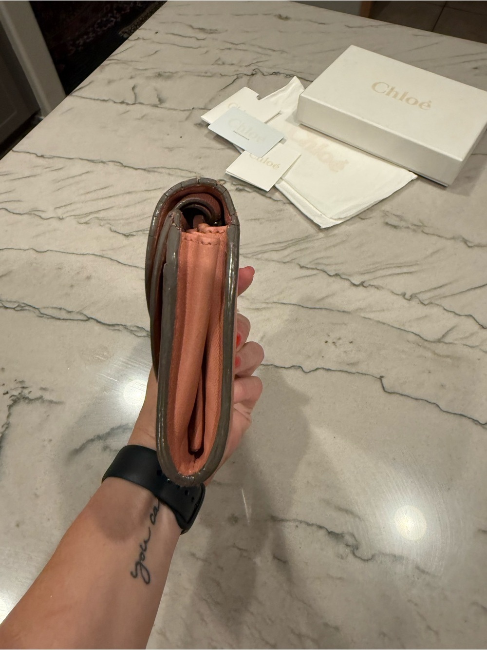 Chloé Georgia Pink Long Wallet Double Flap Gold Hardware Full Set Authentic 2013 - Picture 10 of 16